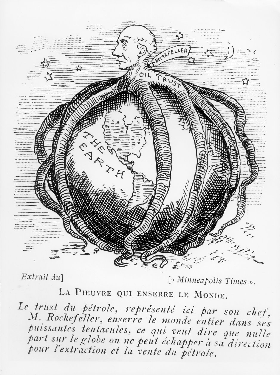 Chobotnice, která škrtí svět, karikatura z The Minneapolis Times, reprodukovaná v Lectures Pour Tous, 1902-03 od American School