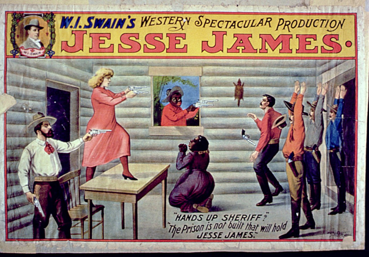 Vězení není postaveno tak, aby udrželo Jesseho Jamese, reklama pro W. I. Swains Velkolepá produkce Jesseho Jamese od American School