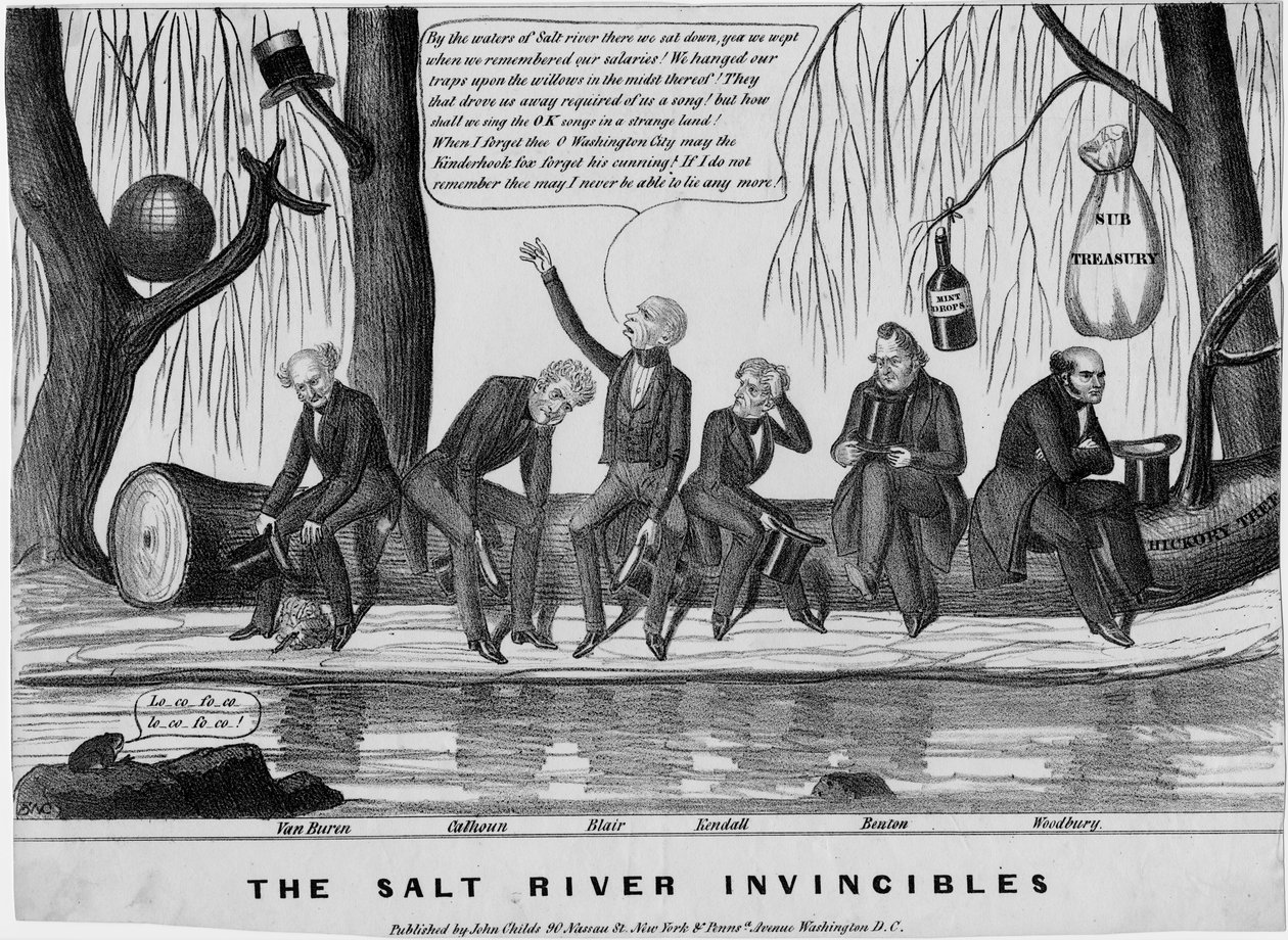 The Salt River invincibles, publikoval John Childs, New York a Washington, c. 1840, od American School
