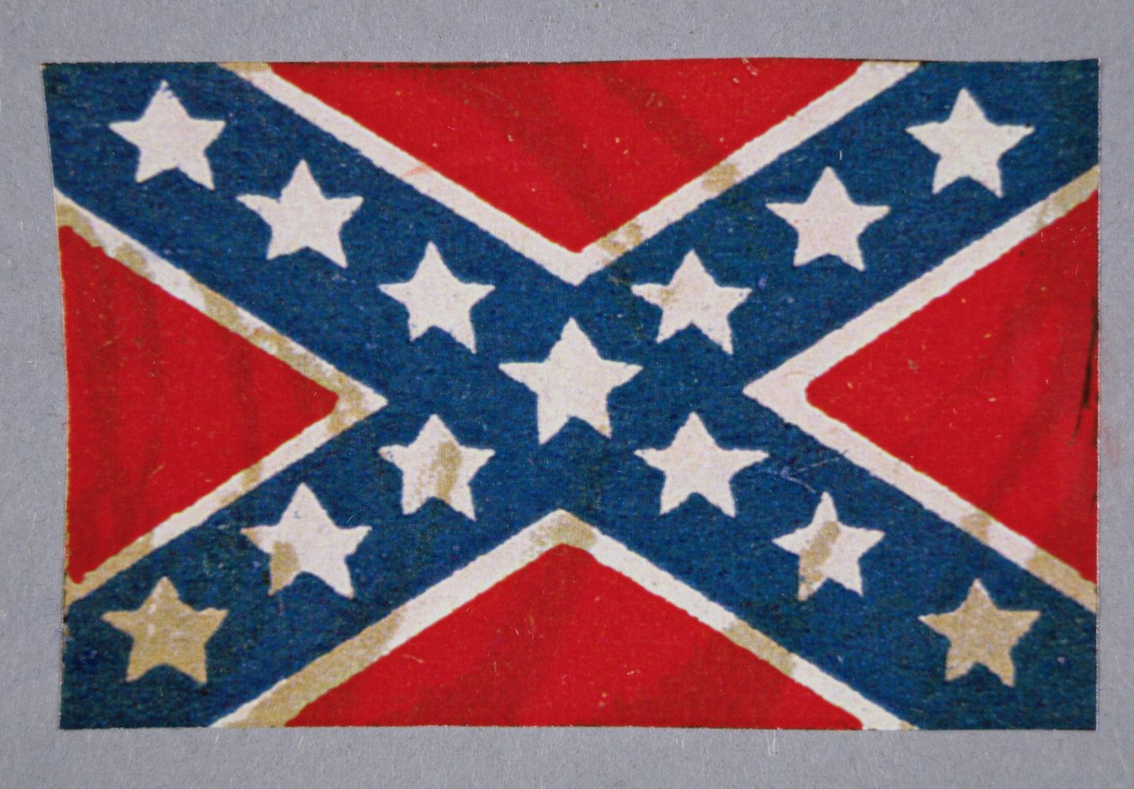 Bitevní vlajka Jižního kříže konfederačních sil (barva litho) od American School