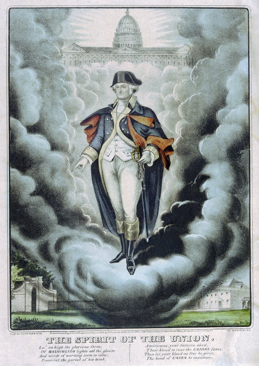 The Spirit of the Union, vyd. 1860 (barevná litografie) od American School