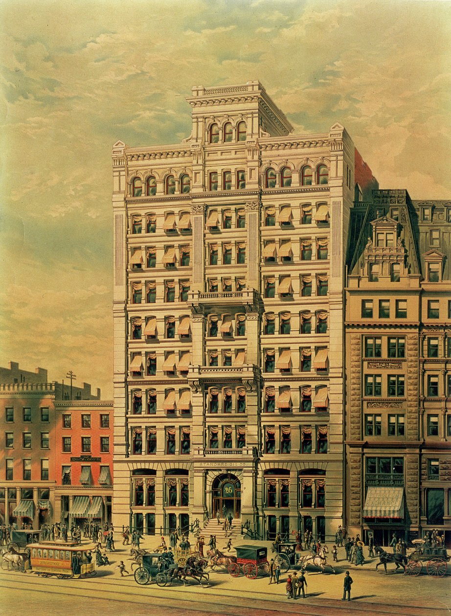 Budova Standard Oil Company, 26 Broadway, New York, hospoda. od Root and Tinker, 1886 od American School