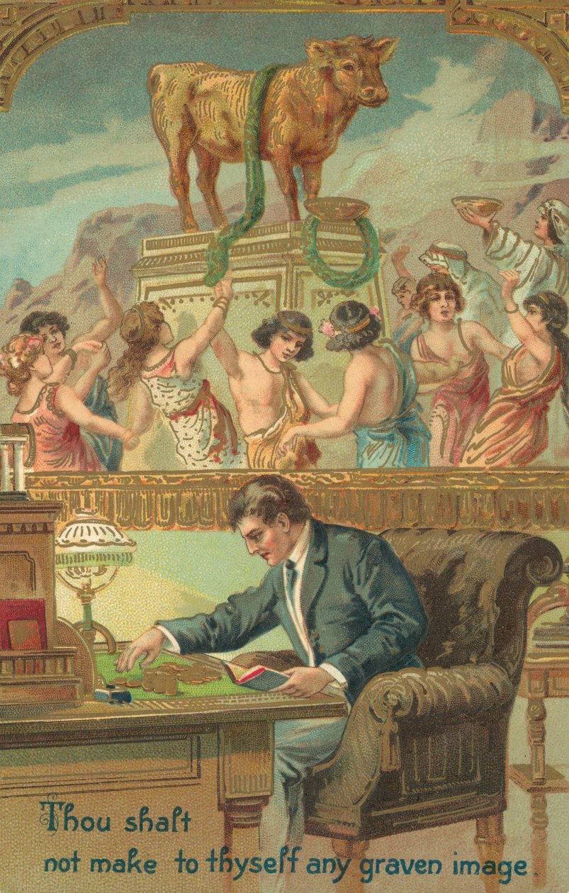 Desatero přikázání: Neuděláš si žádnou rytinu (barevnou litografii) od American School