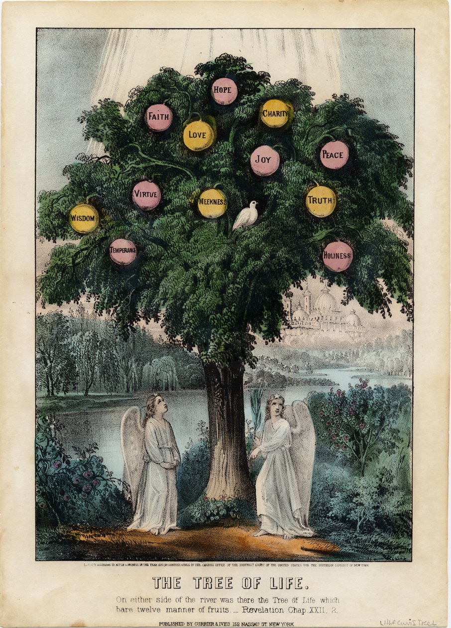 Hospoda Strom života. od Currier & Ives, 1870 od American School
