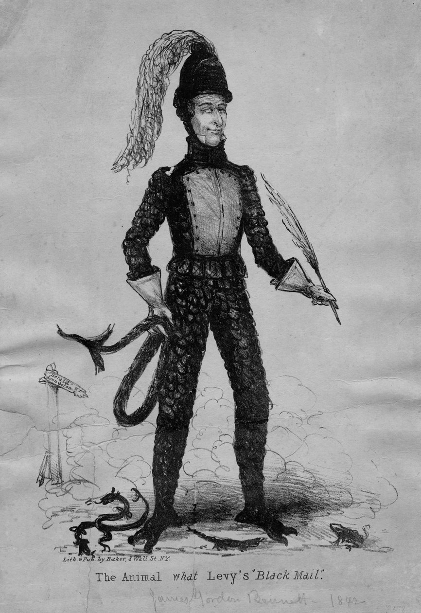 Zvíře, co vybírá Black Mail, vydal Baker, New York, kolem roku 1842 od American School