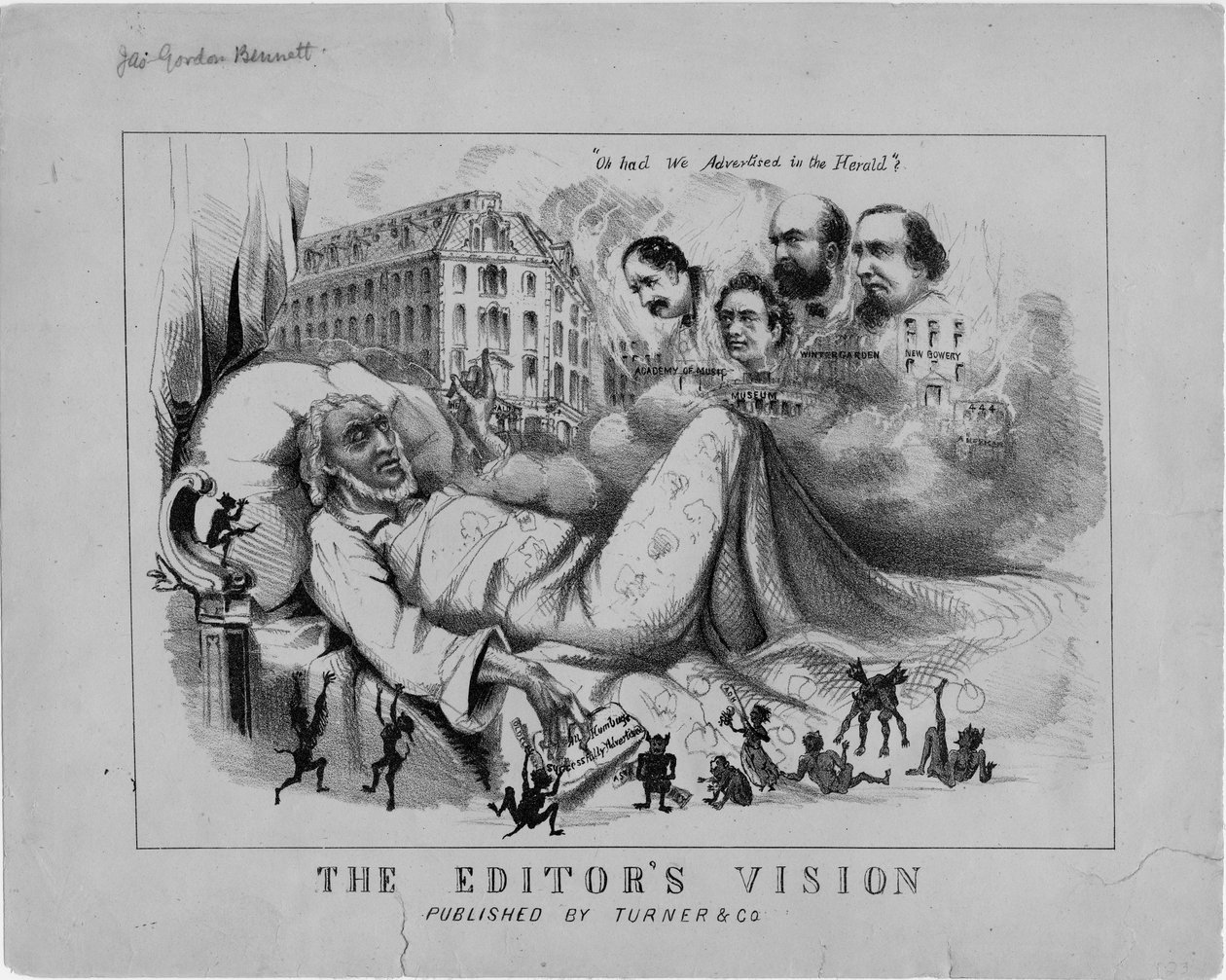 Vize editorů, vydaná Turner & Co., 19. století od American School