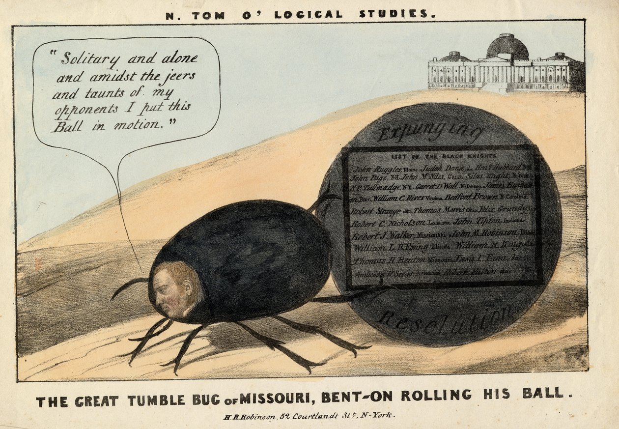 Velký bubák z Missouri: Benton koulí míč, 1837 od American School