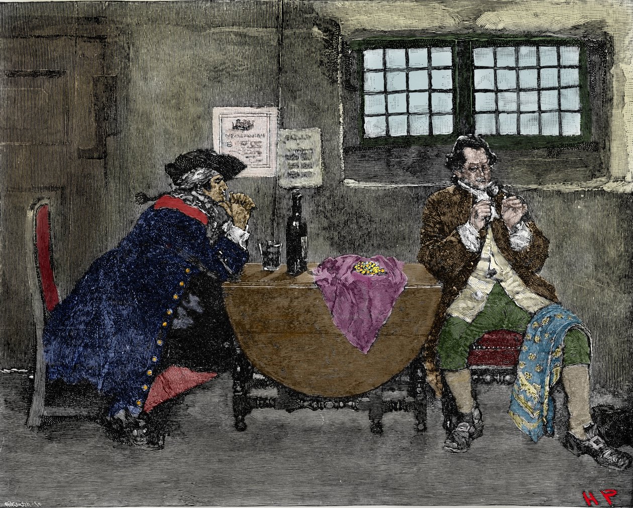 Hacker Henry Every (John Avery, Long Ben, Benjamin Bridgeman) (? -1695) prodává šperky získané během nepřátelských útoků Ilustrace Howard Pyle (1853-1911) od American School