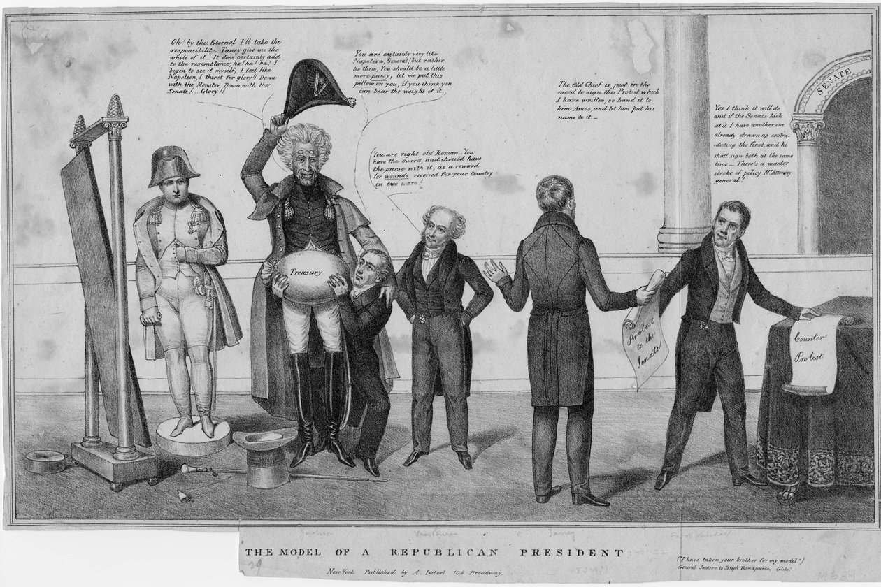 Model republikánského prezidenta, kolem roku 1832 od American School