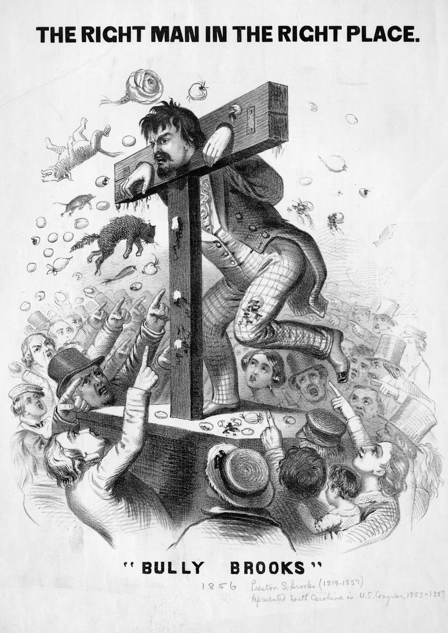 Správný muž na správném místě Bully Brooks, kolem roku 1856 od American School
