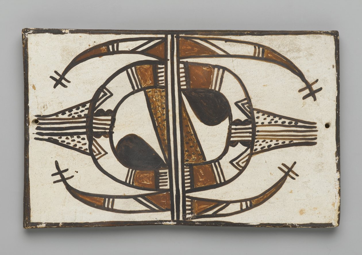 Dlaždice, vyrobená v Mesa, Arizona lidmi Hopi (hlína a klouzačka) od American School