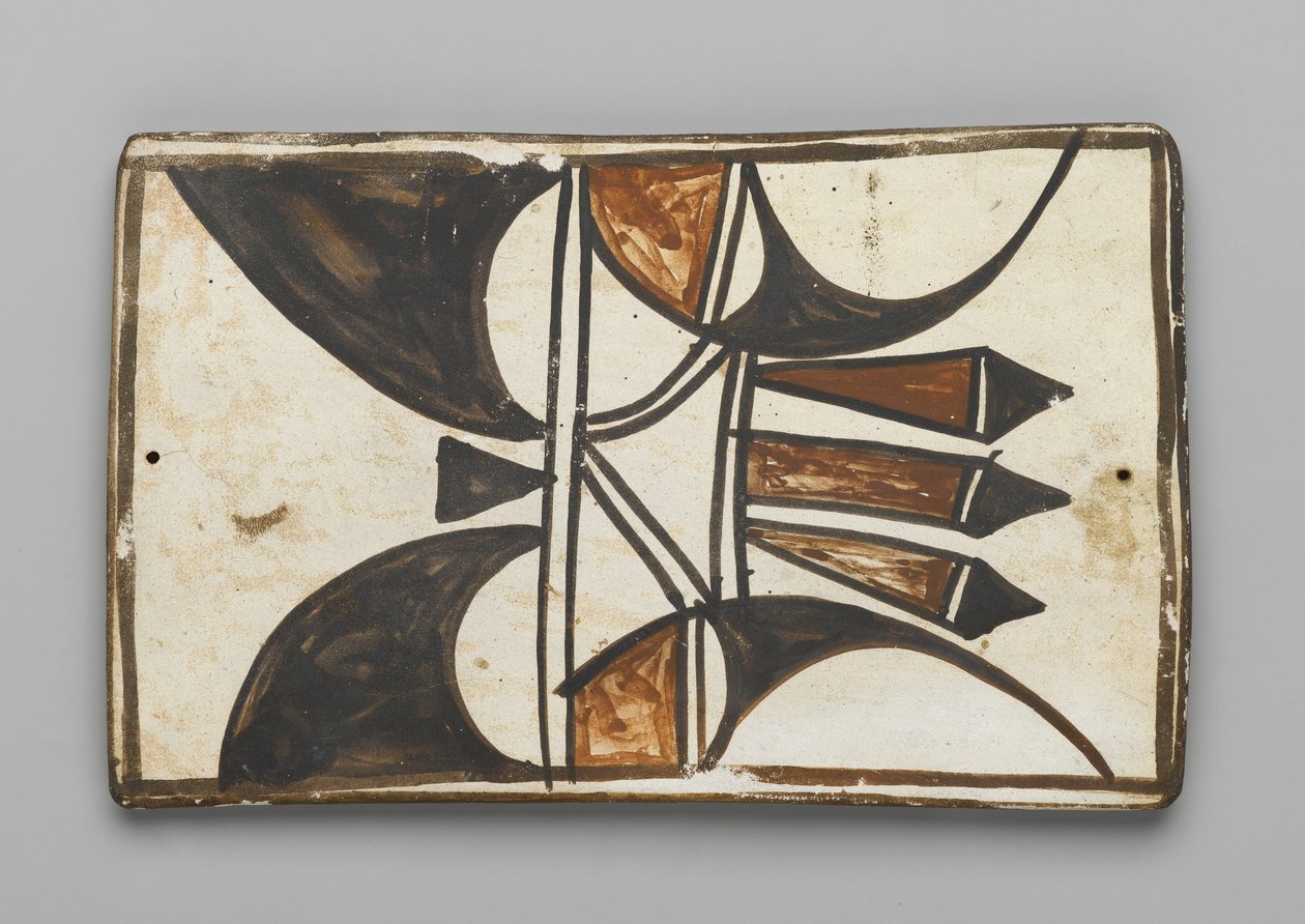 Dlaždice, vyrobená v Mesa, Arizona lidmi Hopi (hlína a klouzačka) od American School