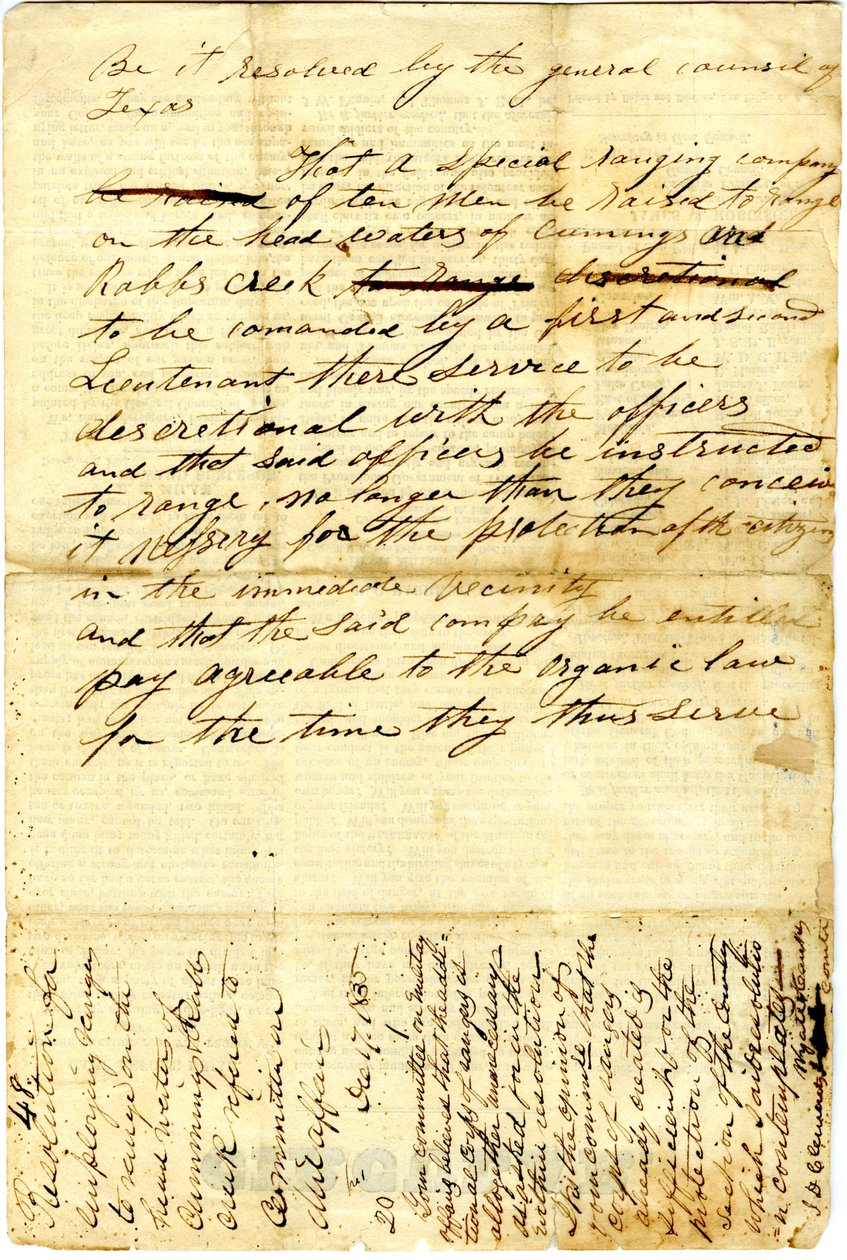 To The People of Texas re: obležení mexické posádky v San Antonio de Bexar, 10. prosince 1835 od American School