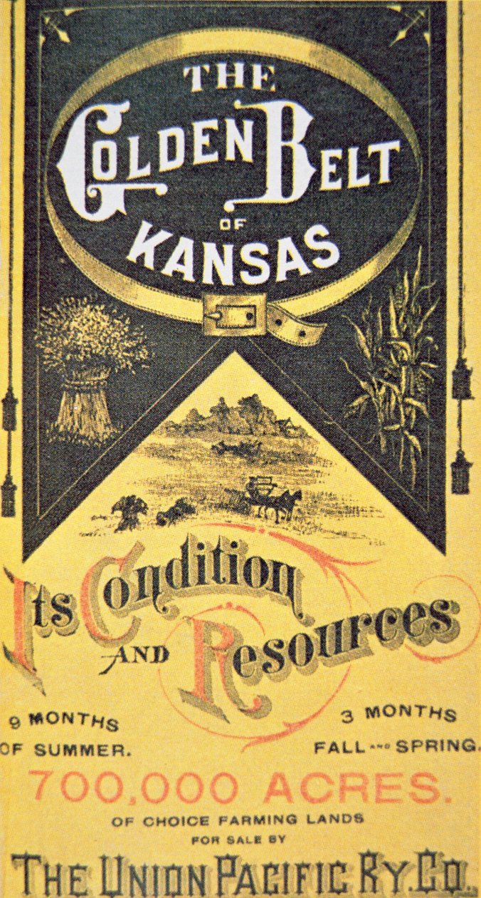 Union Pacific Railroad Poster, cca 1880 (barevný lito) od American School