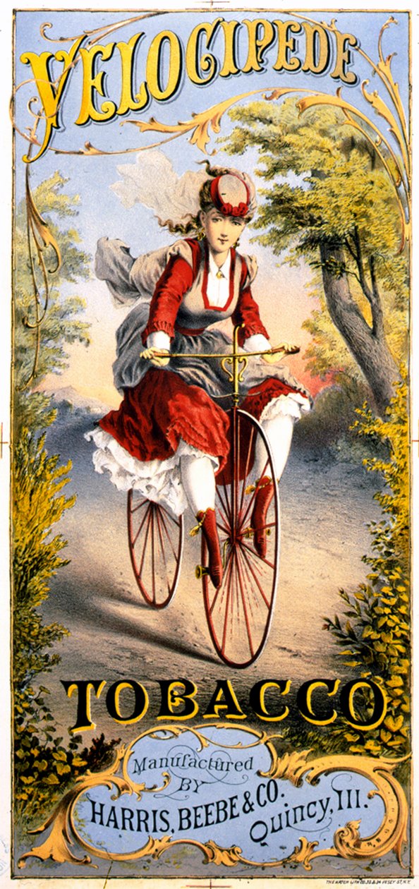 Reklama na tabákový časopis Velocipede od American School