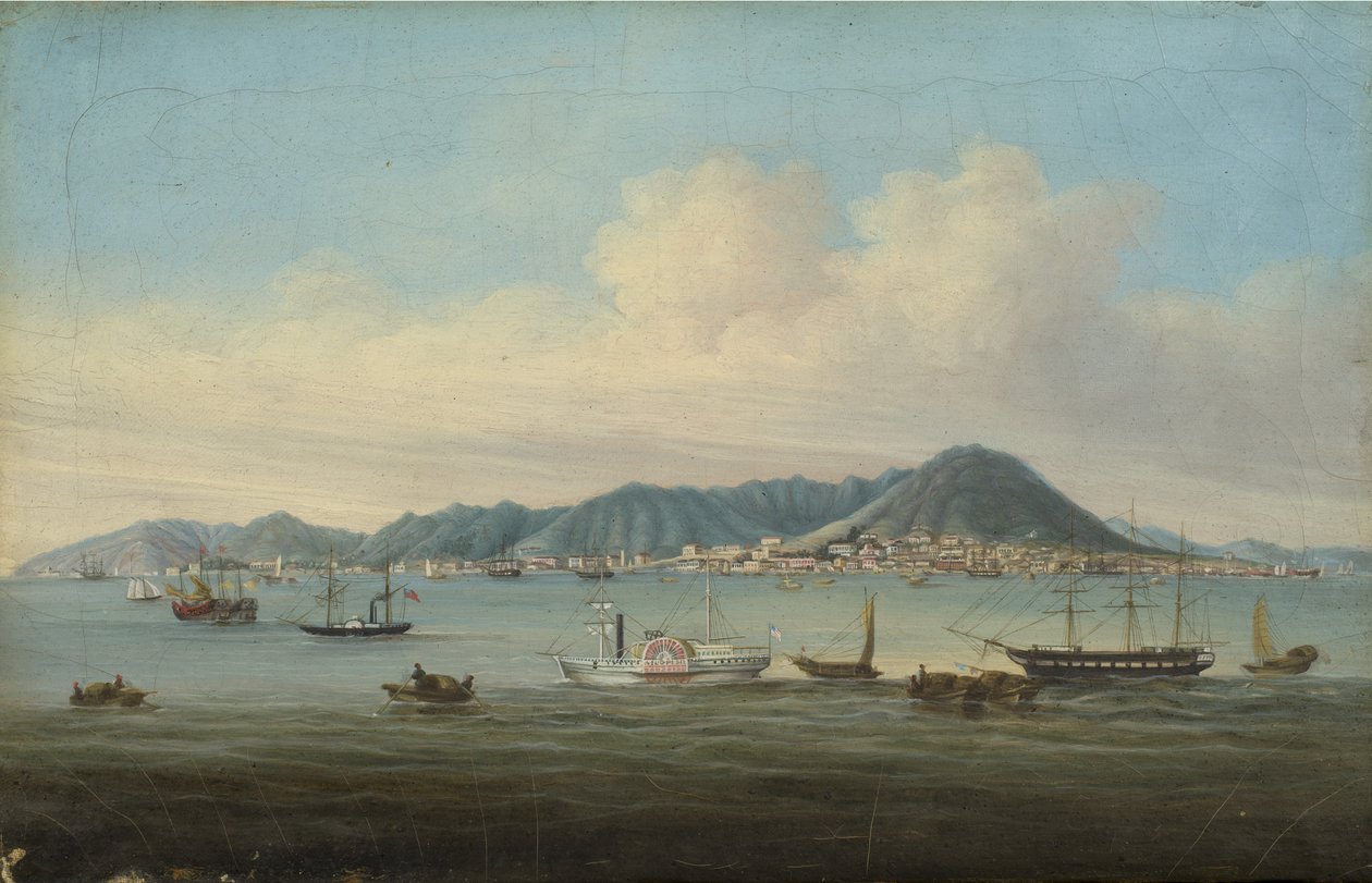 Pohled na Hong Kong, 1850 od American School