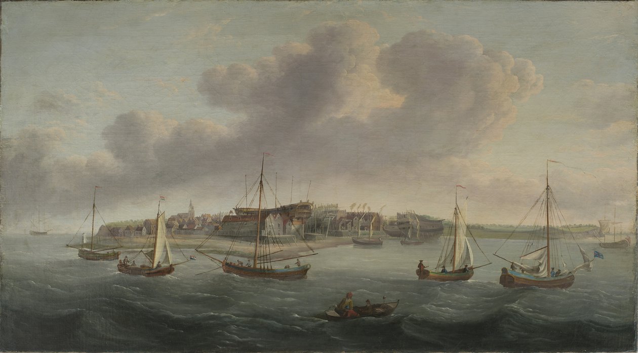 Pohled na mořský přístav, 1760 od American School