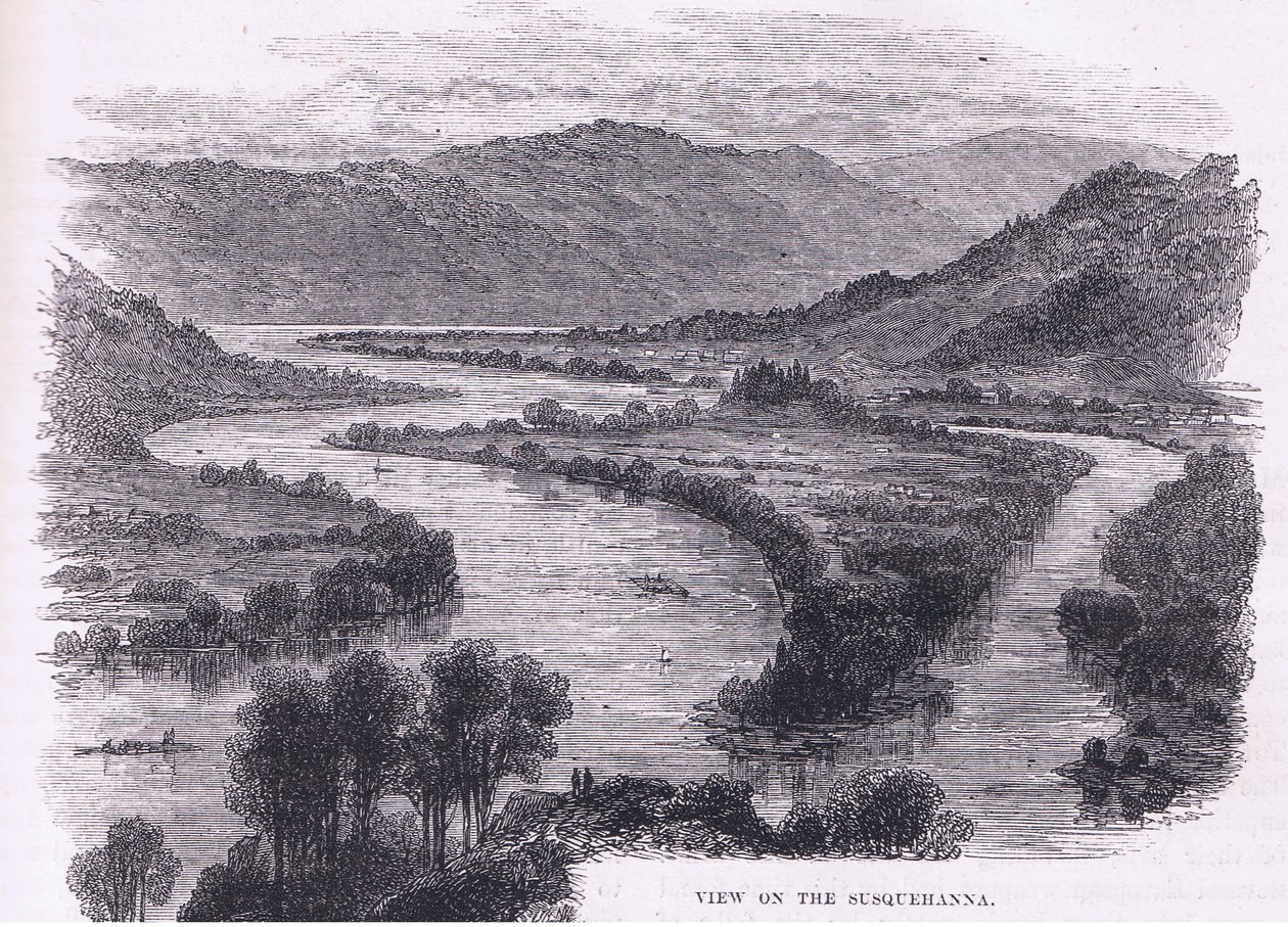 Pohled na Susquehanna, ilustrace z Cassell