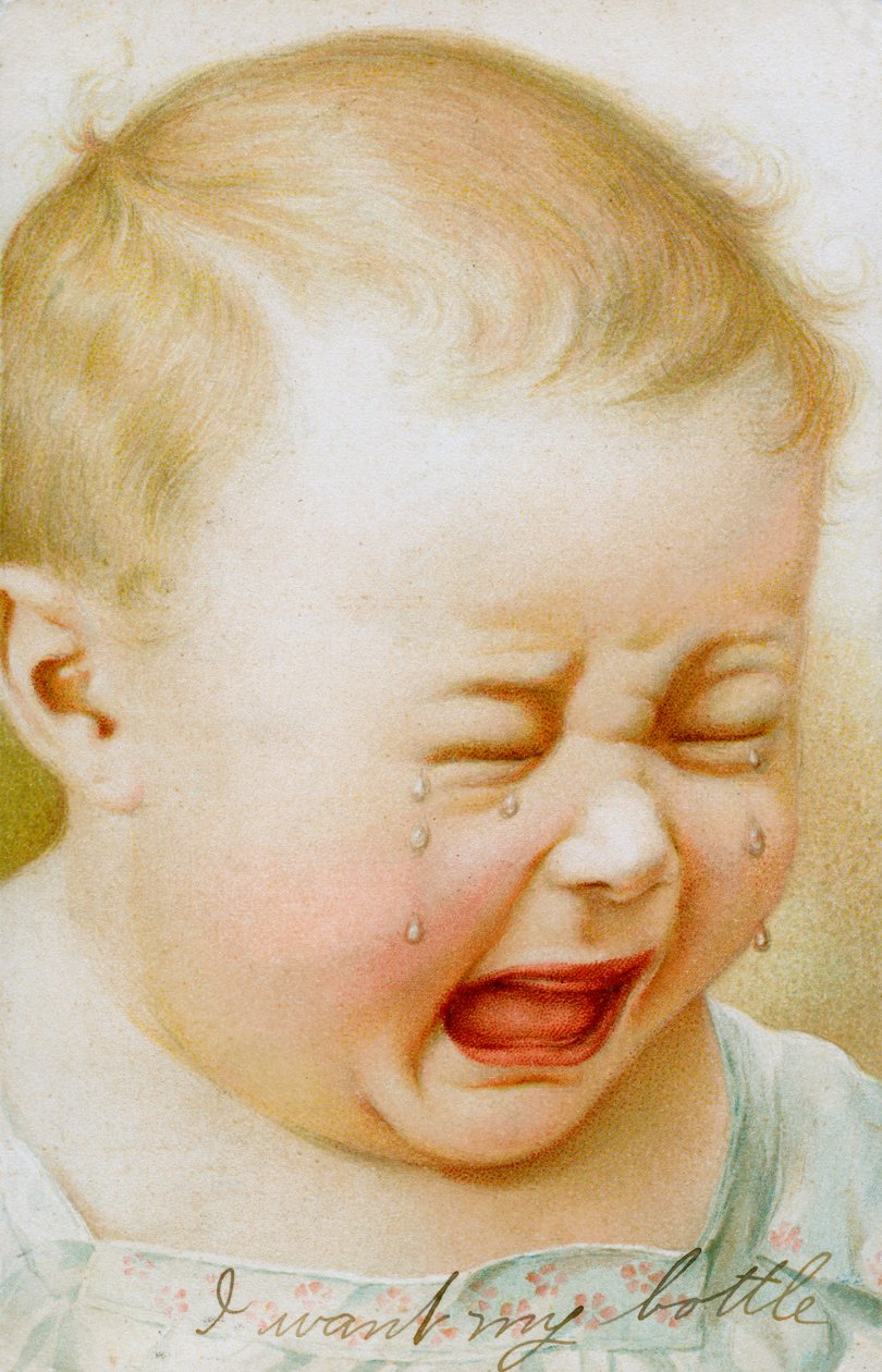 Vintage grafika dětského pláče od American School