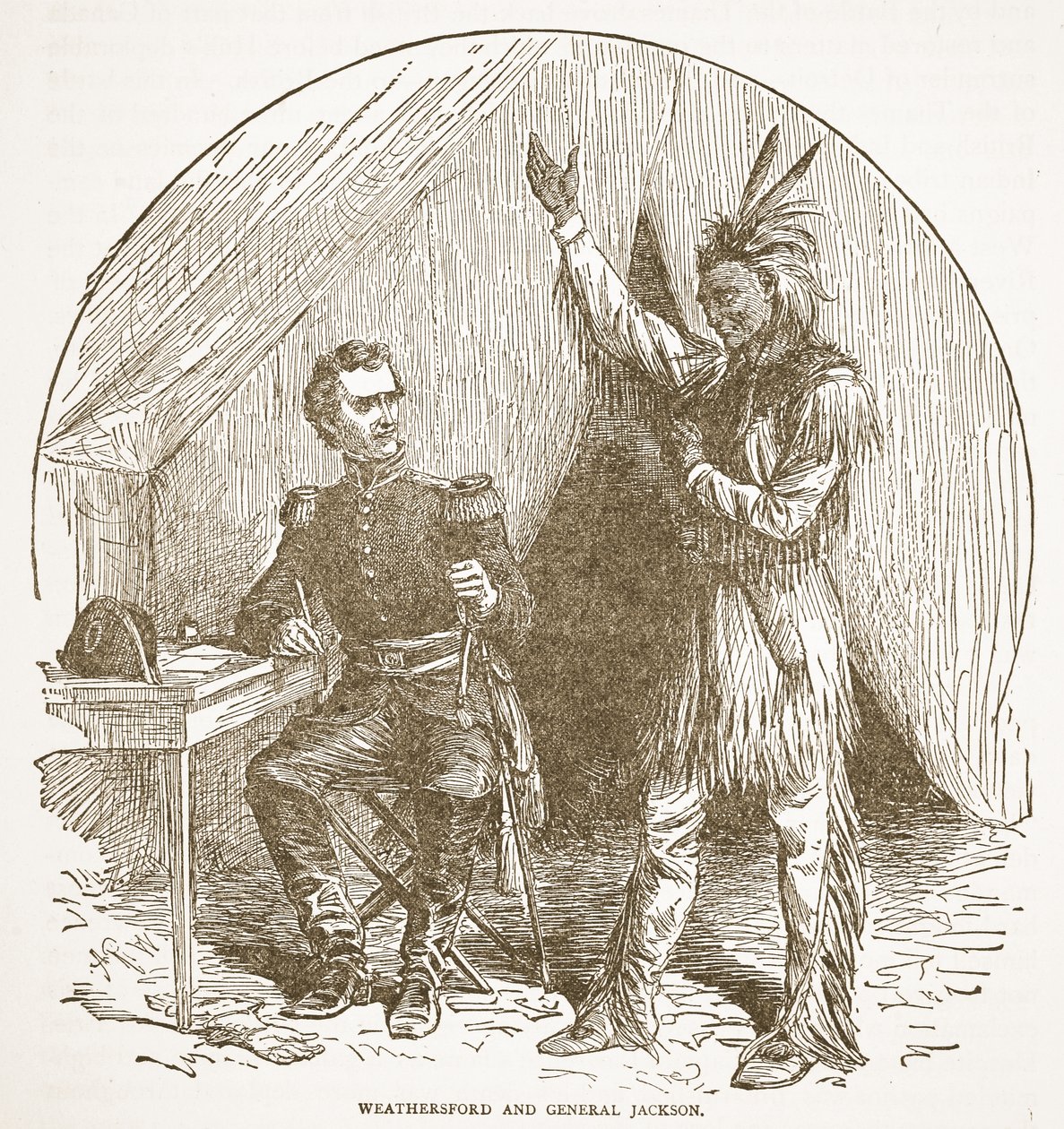 Weathersford a generál Jackson, z knihy pub. 1896 od American School