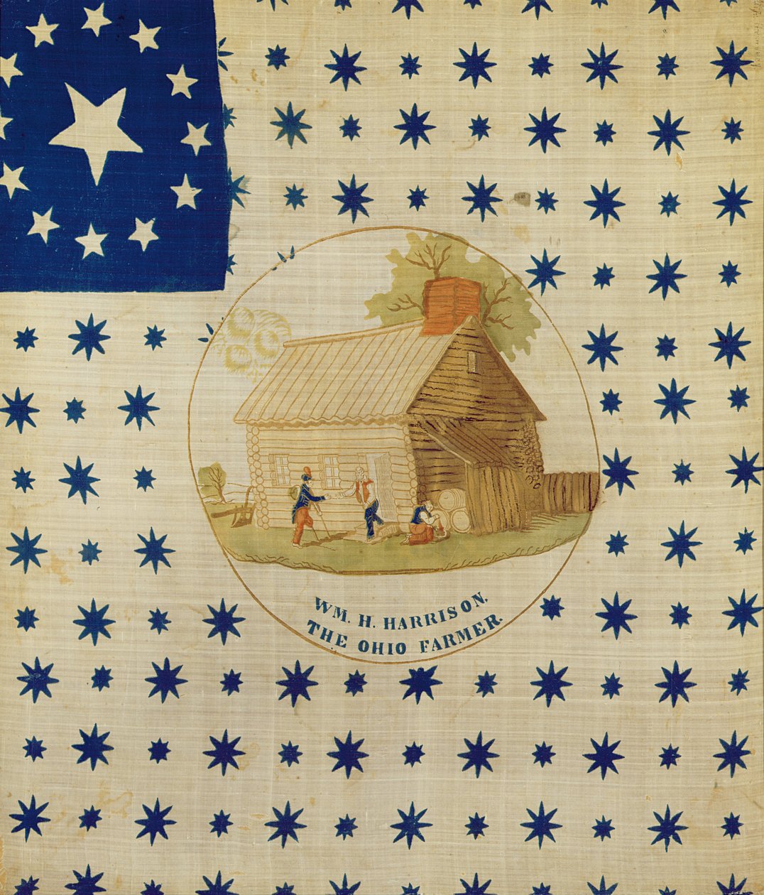 William Henry Harrison, The Ohio Farmer, 1840 (bavlna) od American School