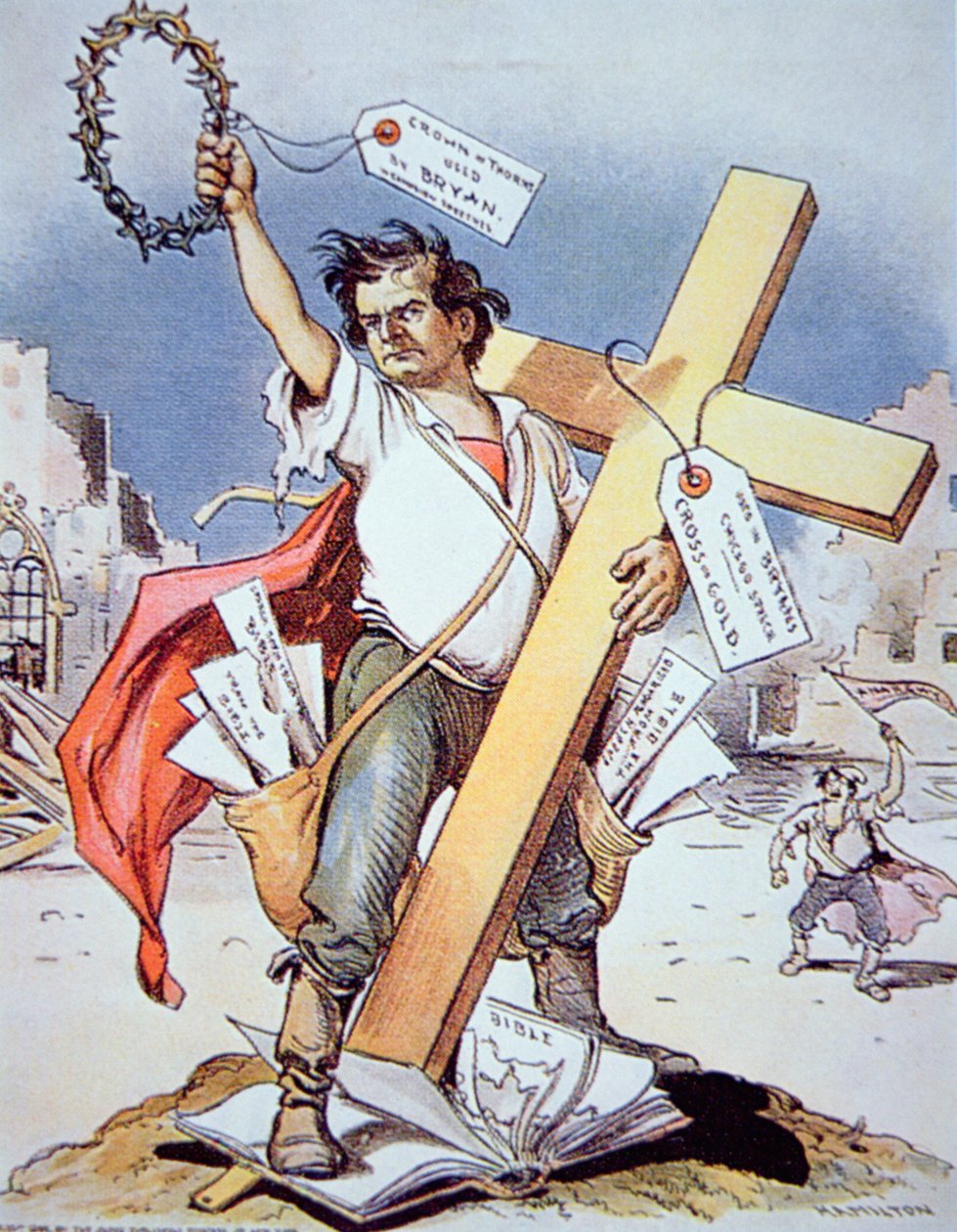 William Jennings Bryan (1860-1925) na Demokratickém shromáždění v Chicagu od American School