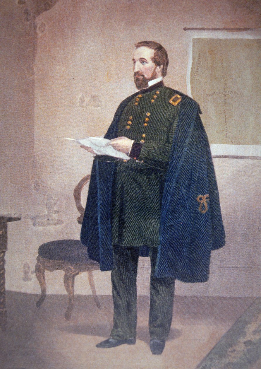 William Starke Rosencrans (1819-98) (barevné lito) od American School