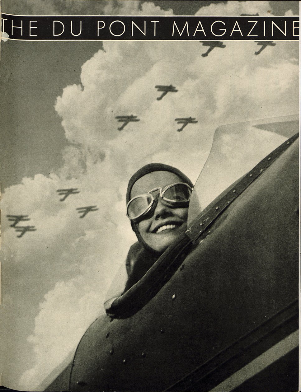 Wings Aloft, přední strana časopisu DuPont Magazine, květen 1934 od American School