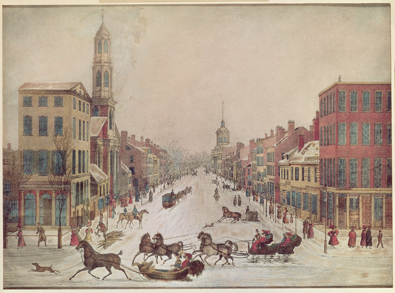 Zima na Wall Street, 1834 od American School