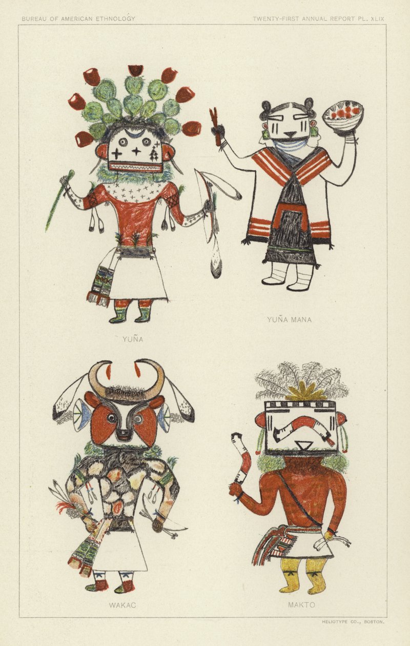 Yuna, Yuna Mana, Wakac, Makto (barevná litografie) od American School