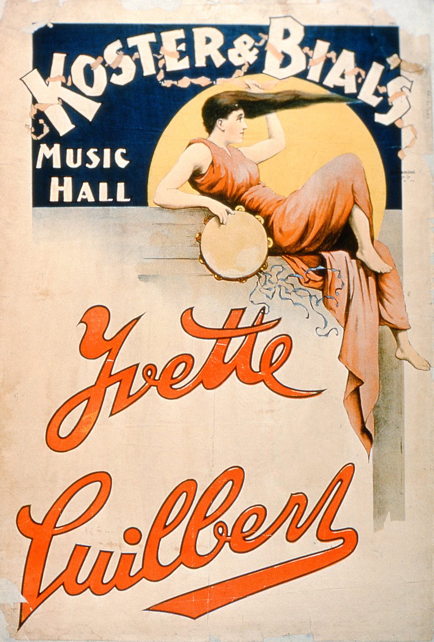 Yvette Guilbert (asi 1869-1944) v Koster and Bials Music Hall, New York od American School