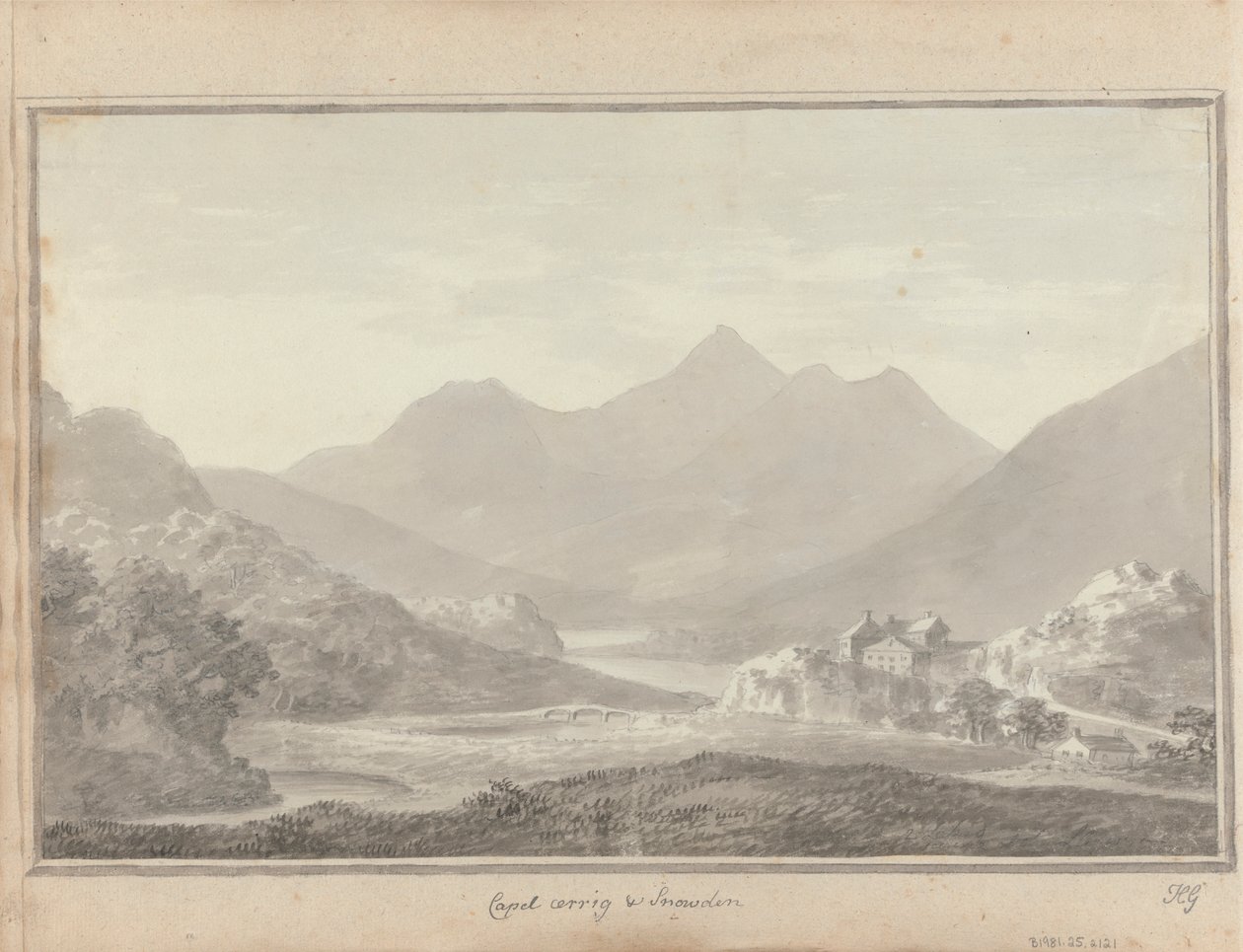 Pohledy v Anglii, Skotsku a Walesu: Capel Cerrig a Snowdon od Amos Green