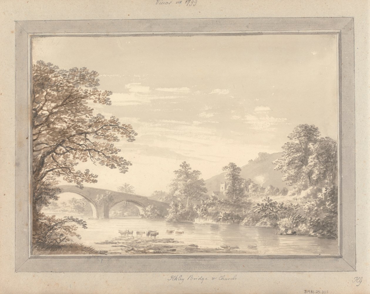 Pohledy v Anglii, Skotsku a Walesu: Ilkley Bridge and Church od Amos Green