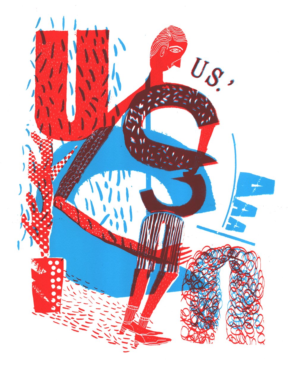 USA, 2015 (sítotisk) od Amy Louise Evans