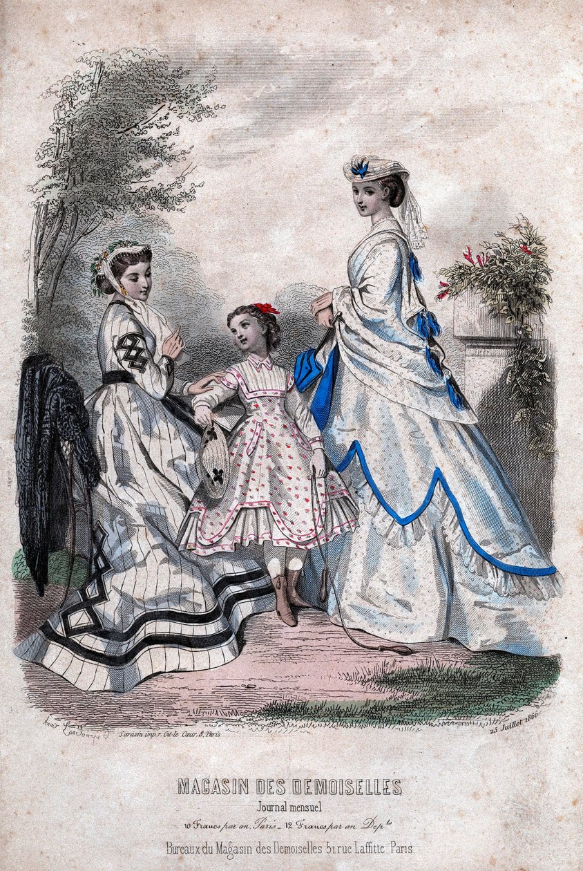 Francouzský módní list „Magasin des Demoiselles“, Paříž, 25. července od Anais Toudouze