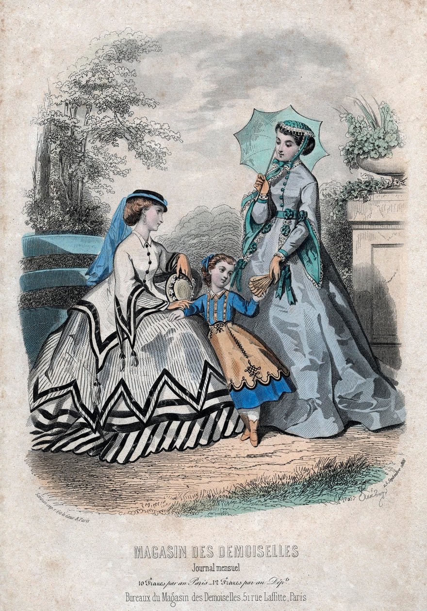 Francouzský módní list „Magasin des Demoiselles“, Paříž, 25. září od Anais Toudouze