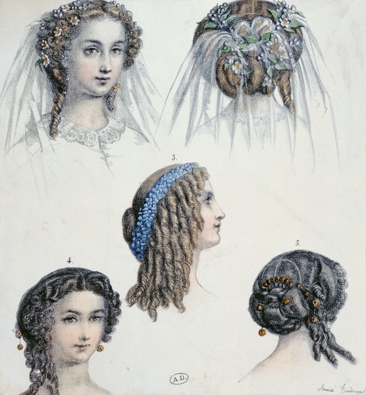 Účes nevěsty a dalších, c.1853 od Anais Toudouze