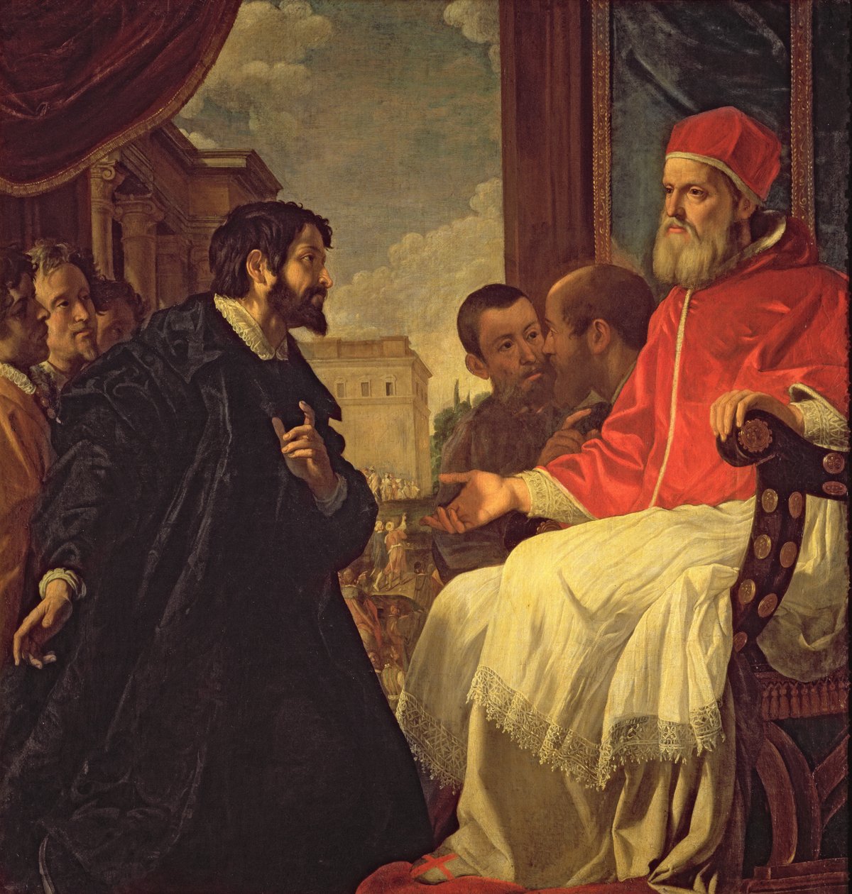 Michelangelo a papež Julius II od Anastasio Fontebuoni