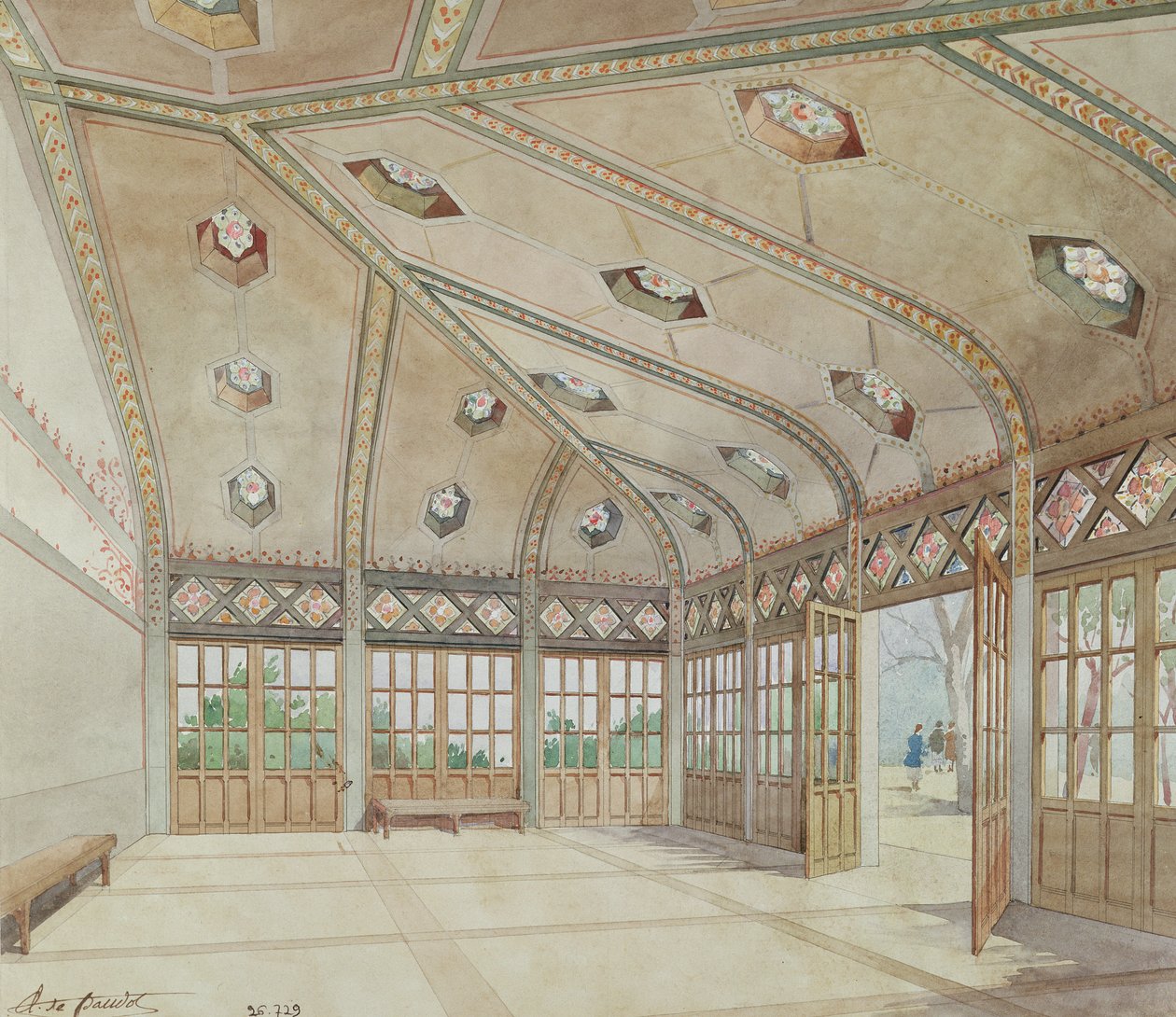 Lycee Victor Hugo, Paříž, 1894 (wc na papíře) od Anatole de Baudot
