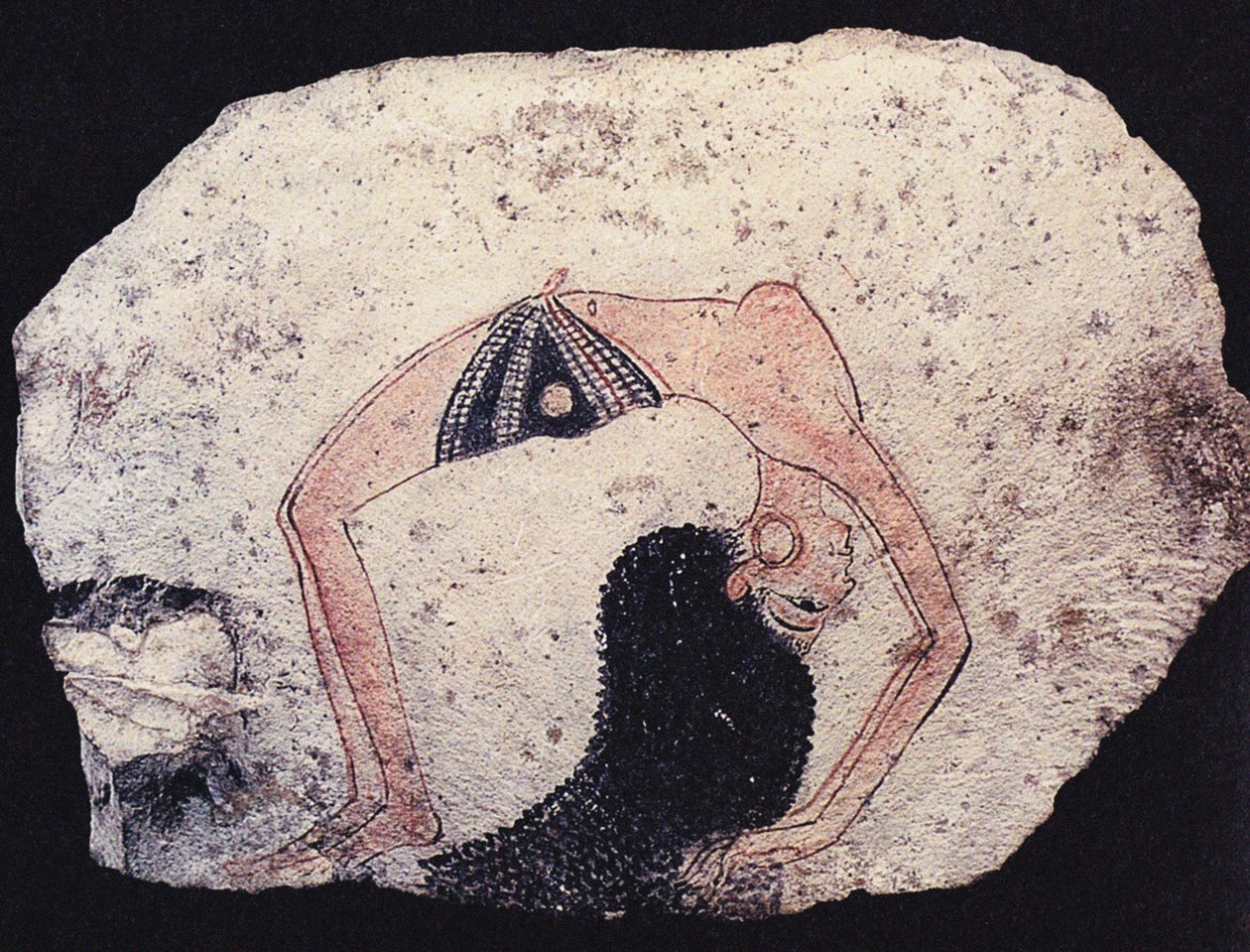Ostracon s Tančící dívkou, asi 1200 př.nl od Ancient Egypt