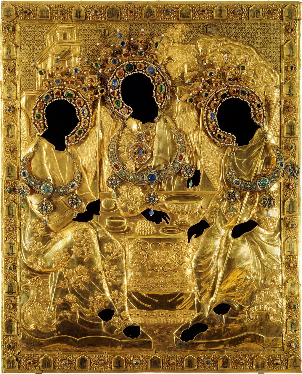 Oklad Obal na ikonu Nejsvětější Trojice od Andreje Rubleva, 1600-1625 od Ancient Russian Art