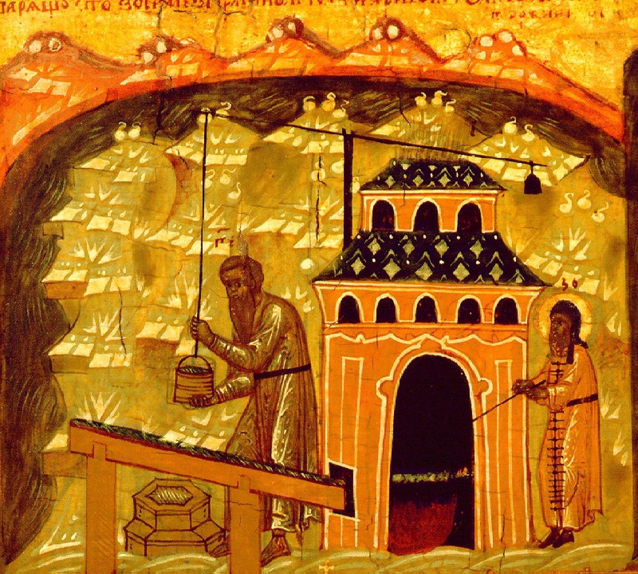 Výroba soli v Soloveckém klášteře Proměnění Páně na Soloveckých ostrovech, 17. od Ancient Russian Art
