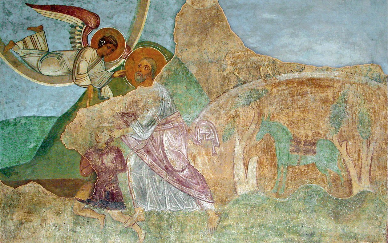 Abraham obětující Izáka od Ancient Russian frescos