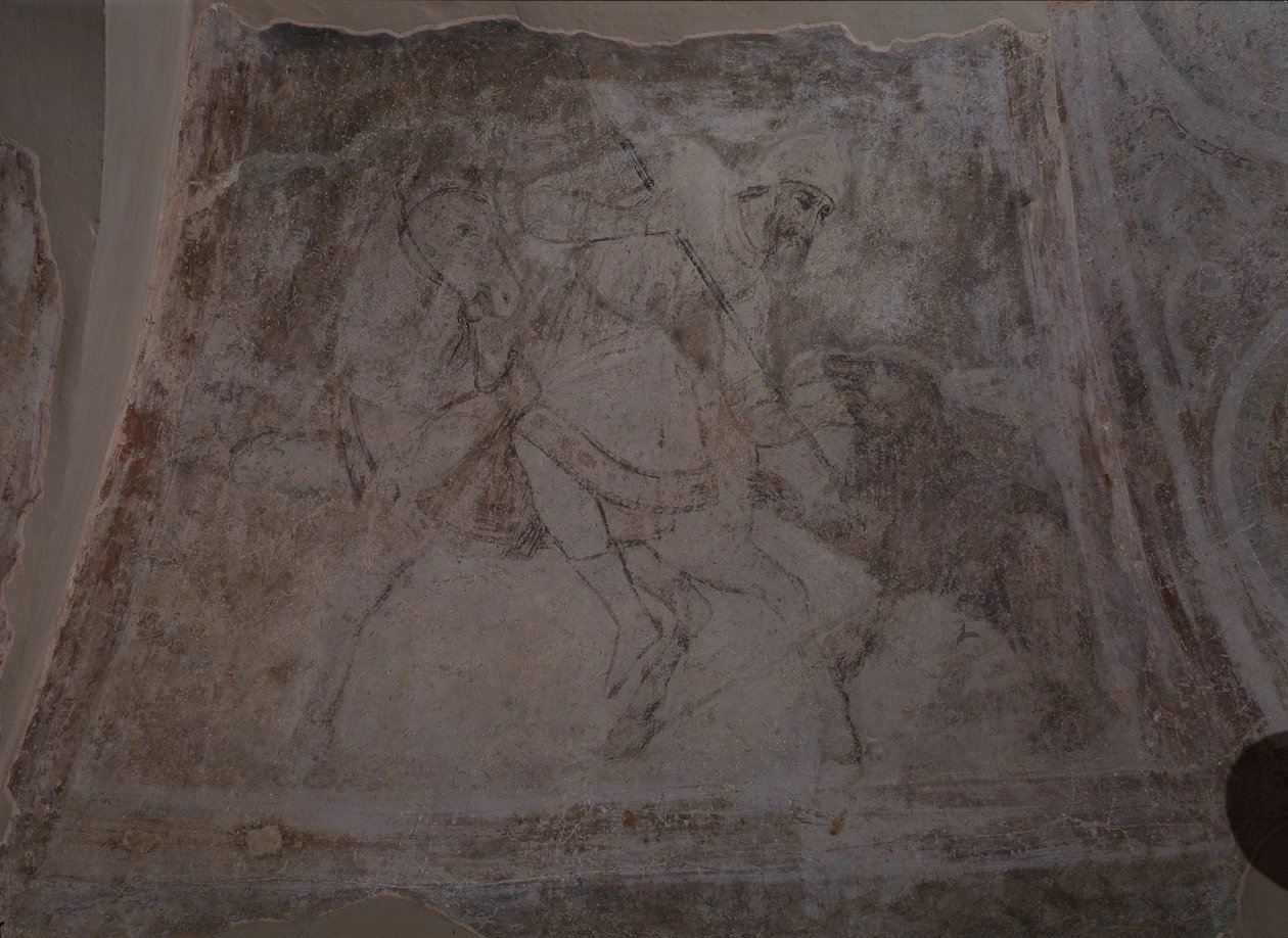 Hon na medvěda, 11. století od Ancient Russian frescos