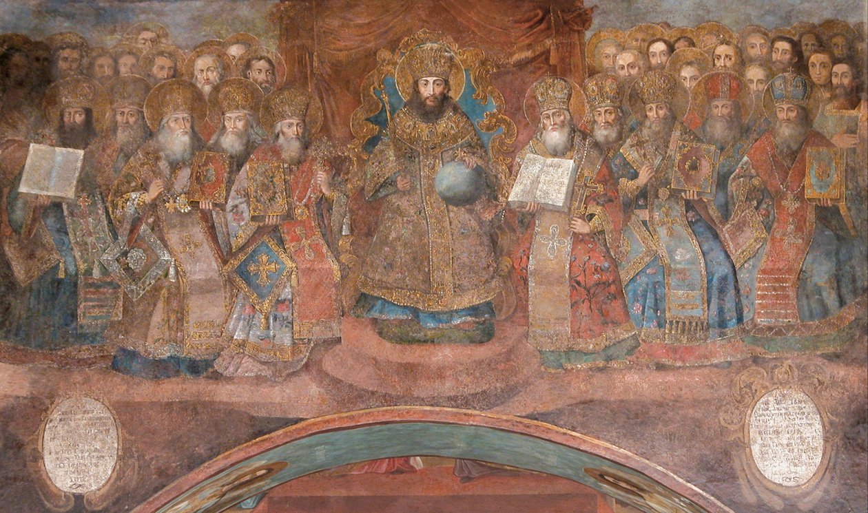 První Nicejský koncil od Ancient Russian frescos