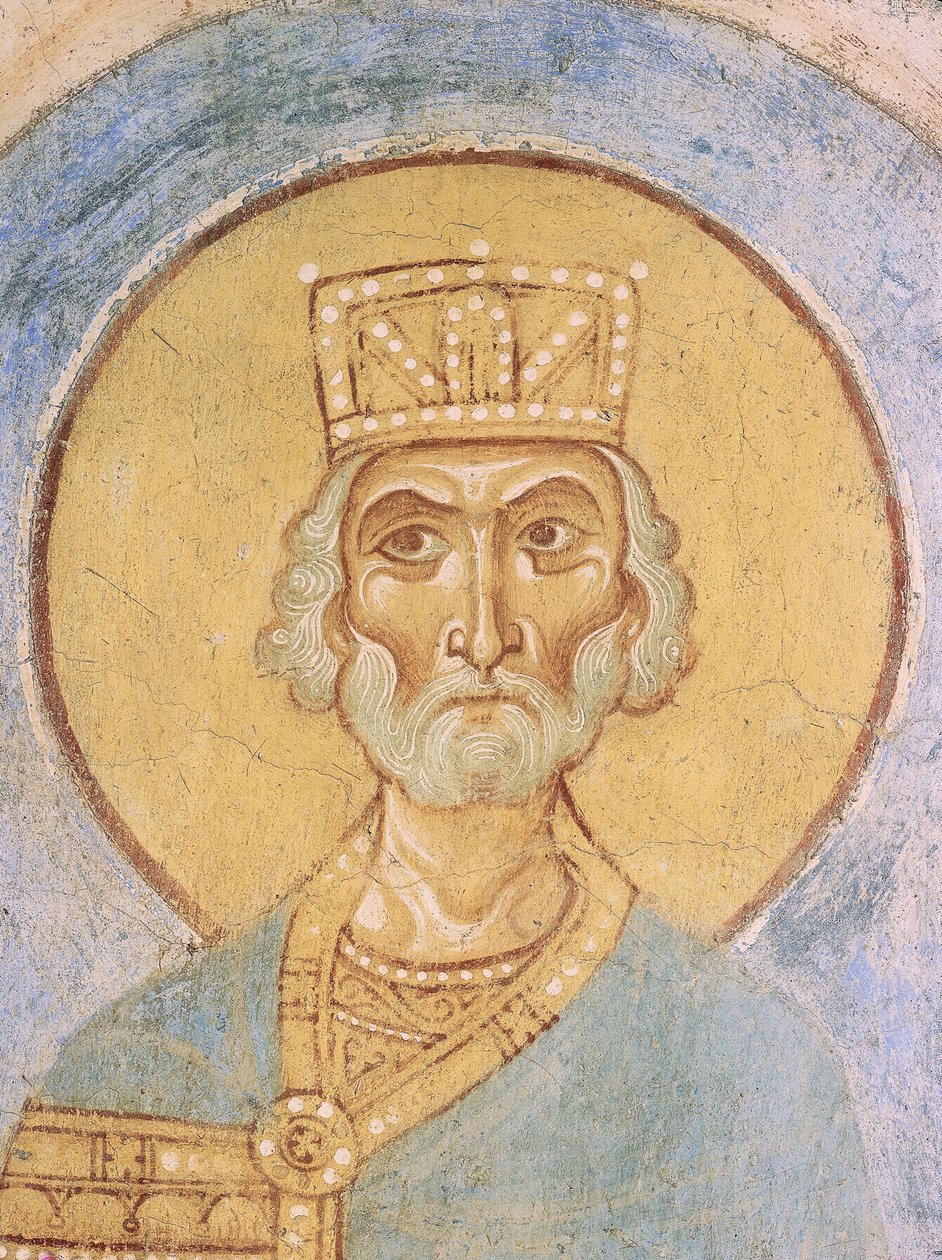 Král David, 12. století od Ancient Russian frescos