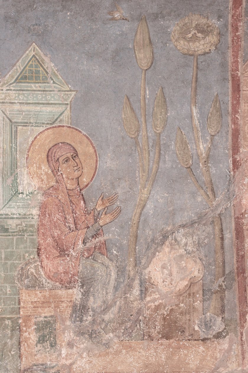 Svatá Anna se modlí, 12. století od Ancient Russian frescos