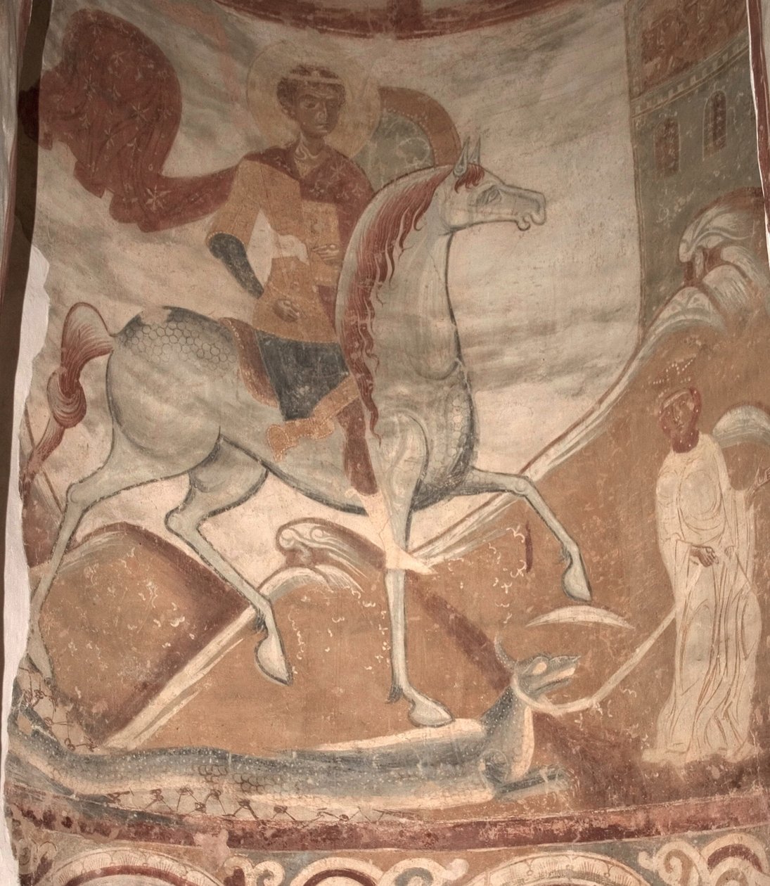 Svatý Jiří a drak, 12. století od Ancient Russian frescos