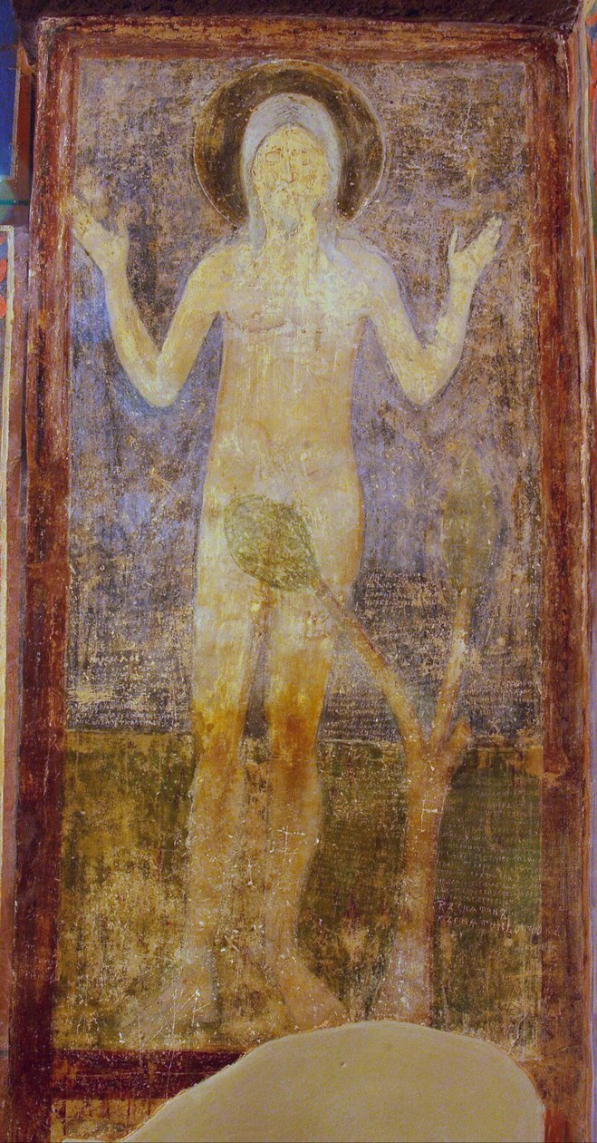 Svatý Onuphrius od Ancient Russian frescos