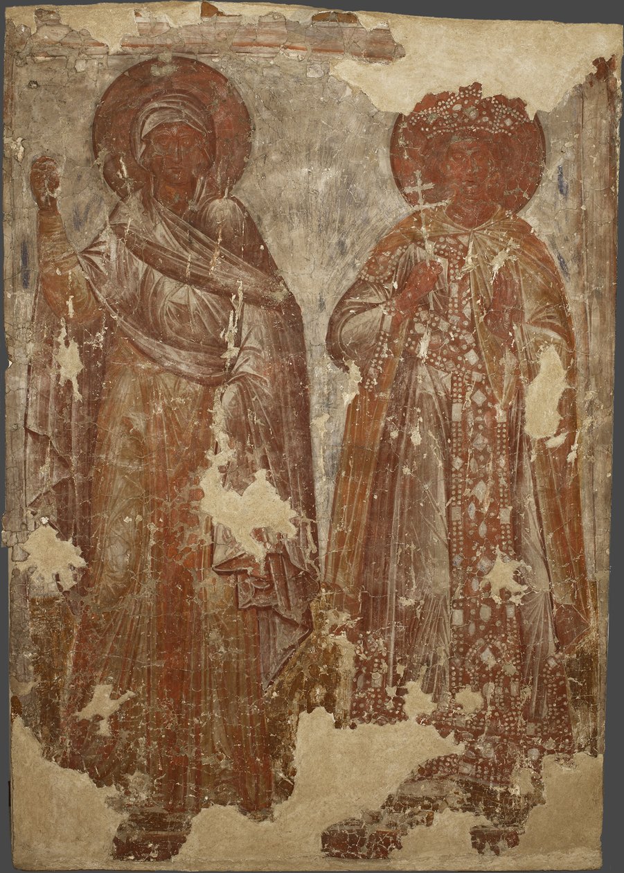 Svatí mučedníci, 14. století od Ancient Russian frescos